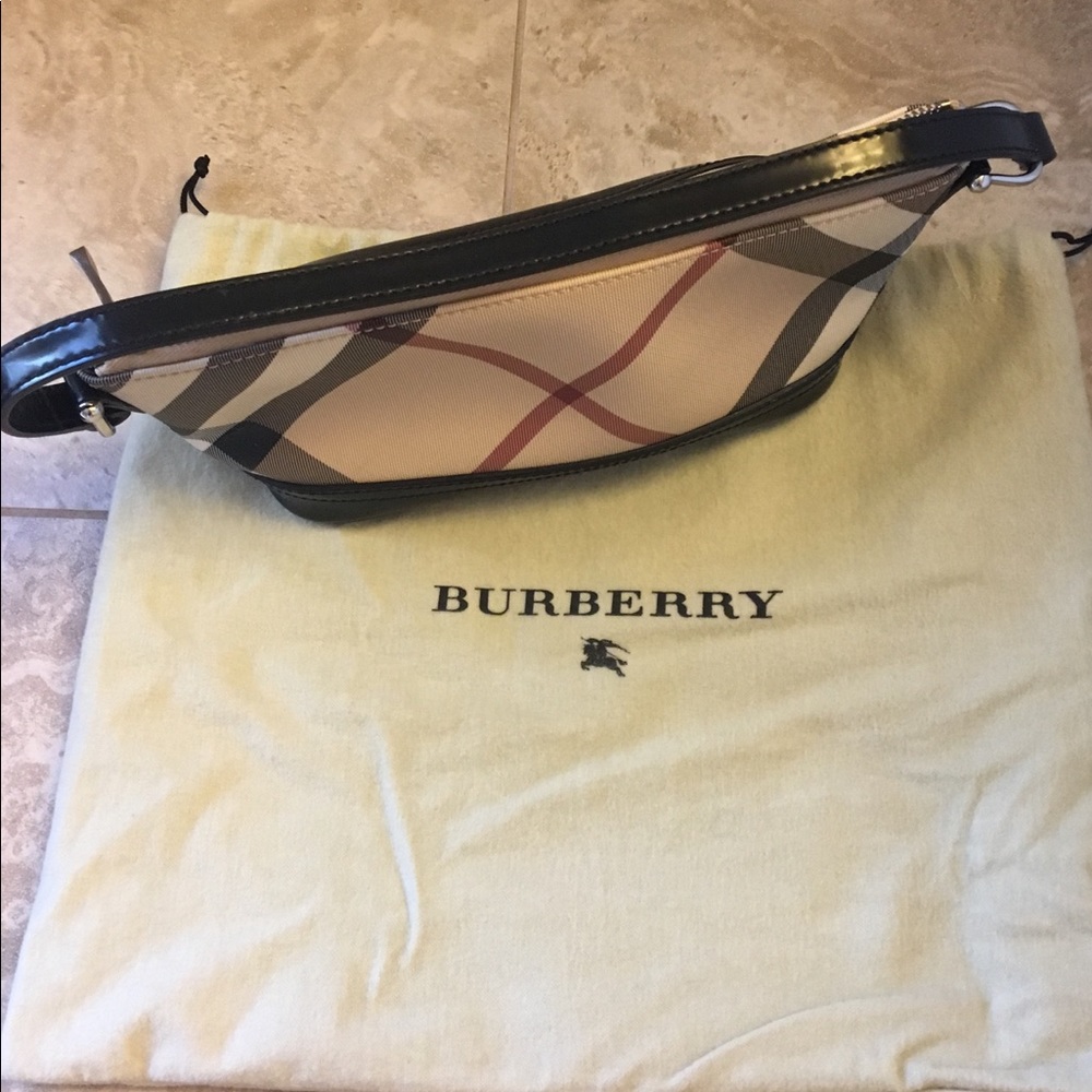 BURBERRY Super Nova Check Coated Canvas Sling Bag